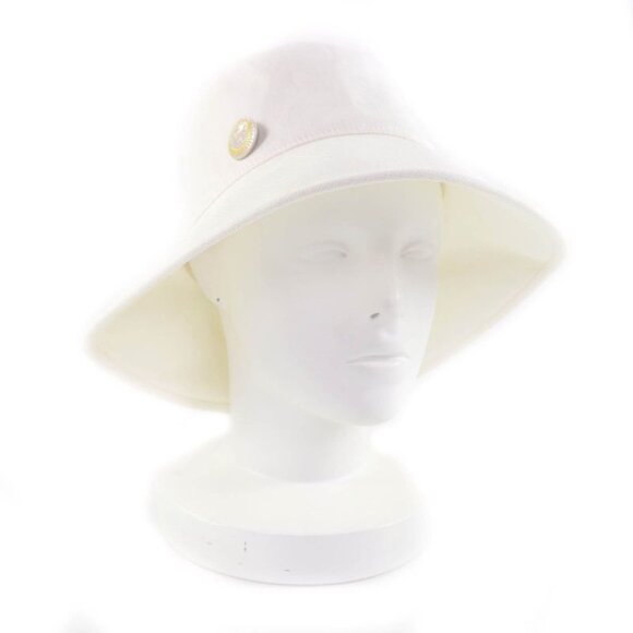 Hermes Gaelle Hemp Cotton Blend Hat Bucket Hat White 58 main image 9
